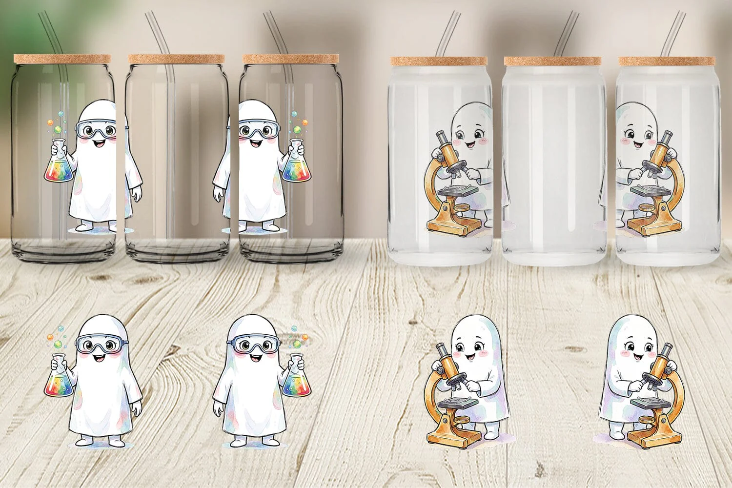 Glass Can Spooky Science Teacher Ghost - Image 5