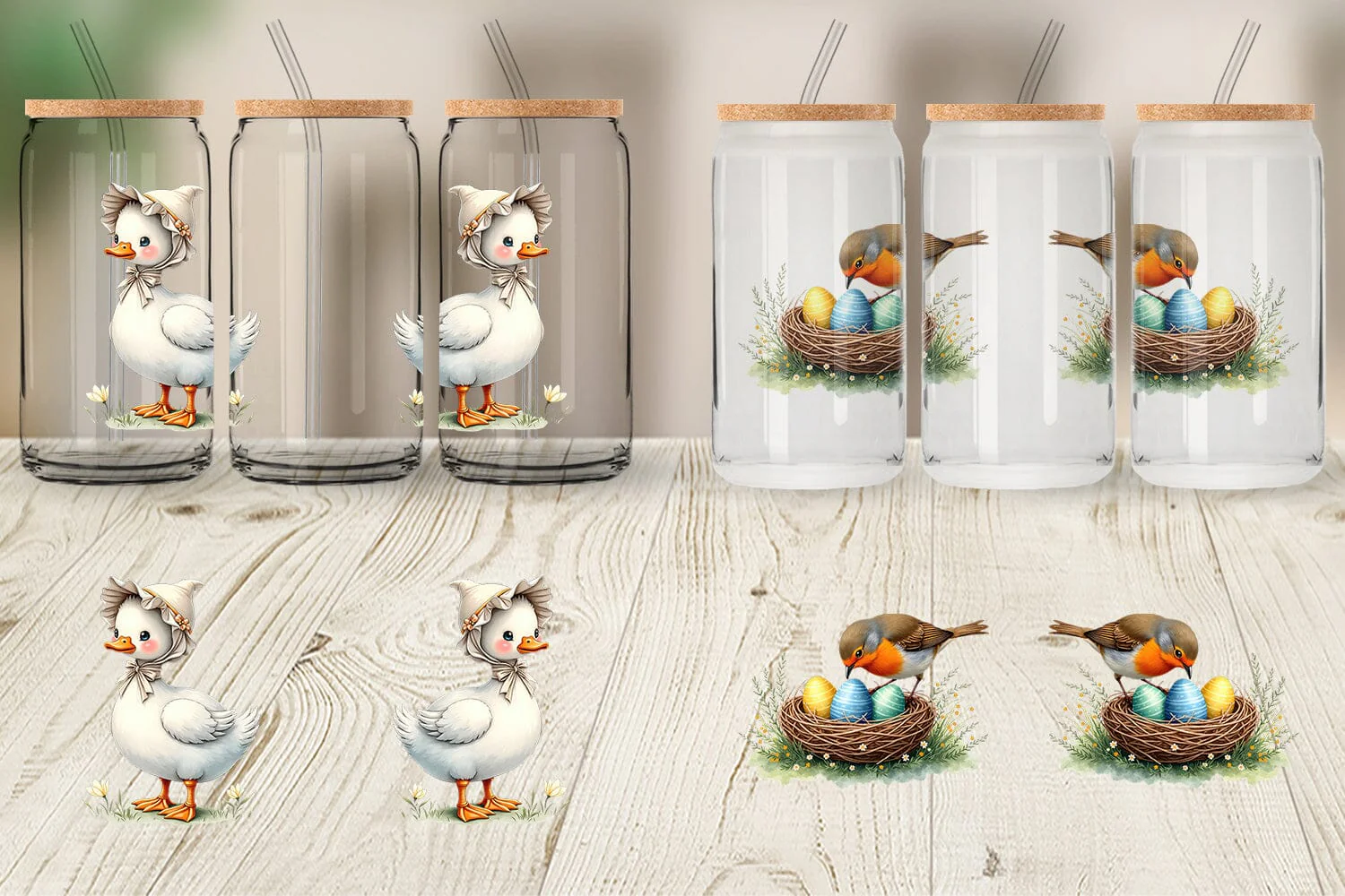 Glass Can Spring Garden Birds - Image 4