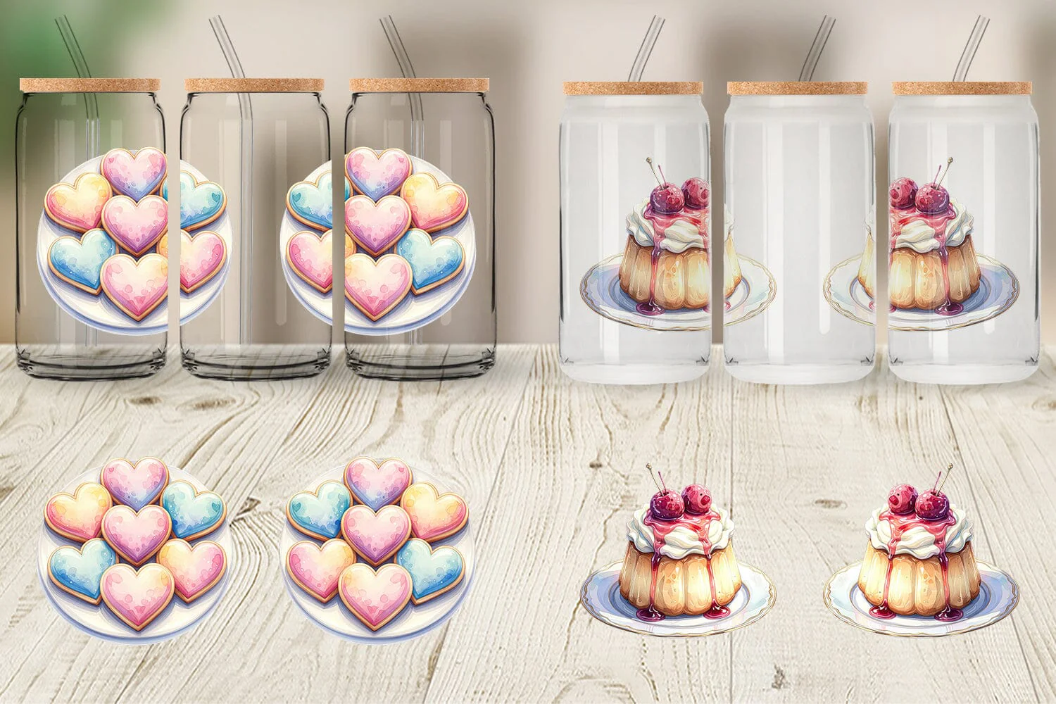 Glass Can Sweet Watercolor Cakes & Pies - Image 2