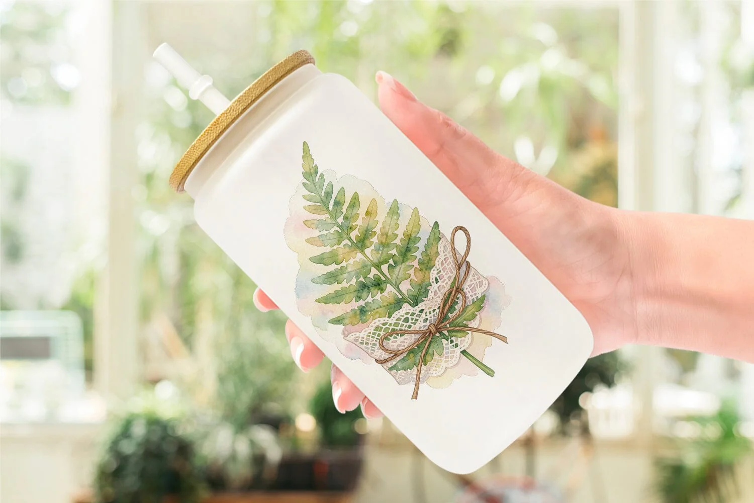 Glass Can Watercolor Boho Woodland Nature Ephemera - Image 6