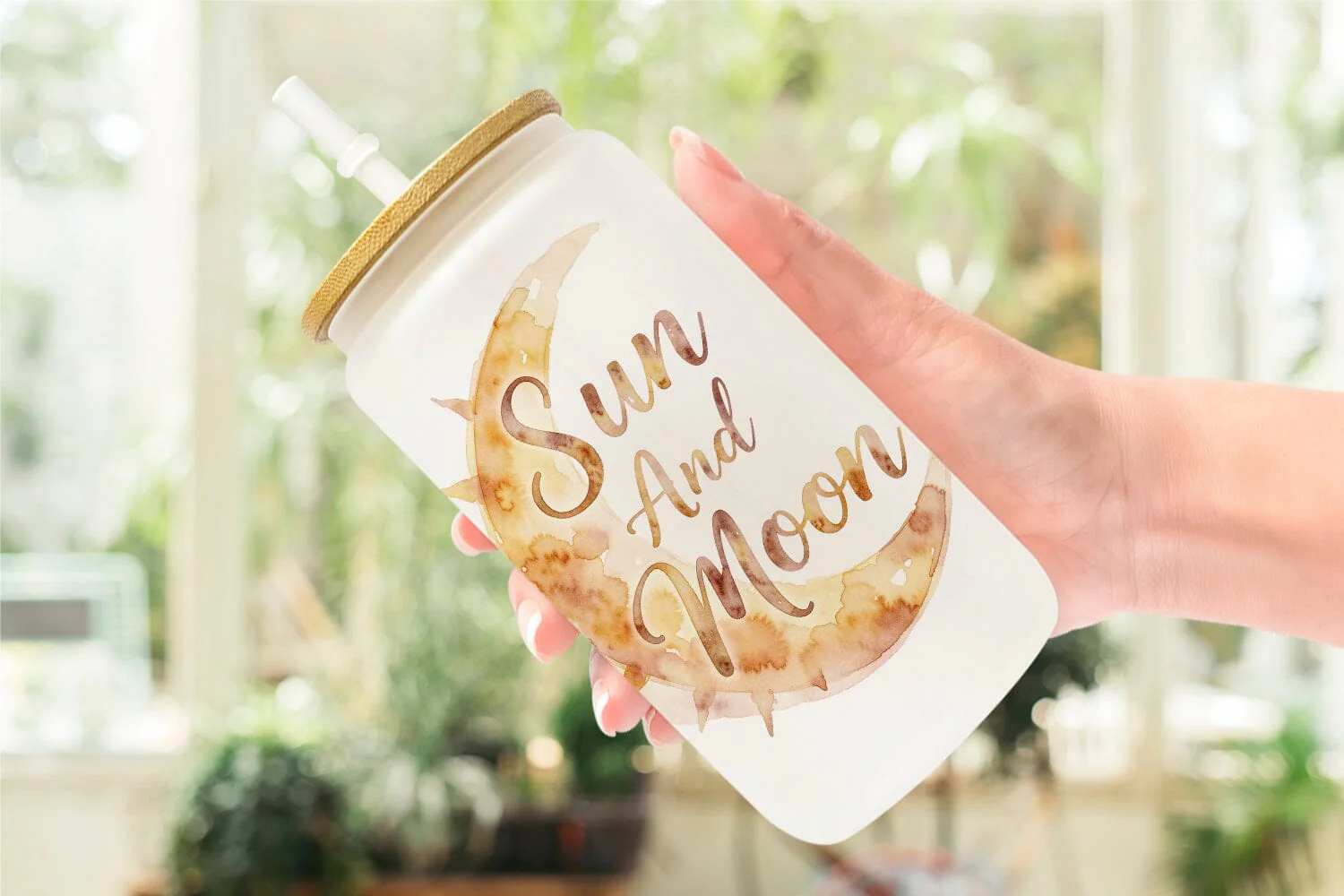 Glass Can Watercolor Celestial Boho Mother Quotes - Image 6