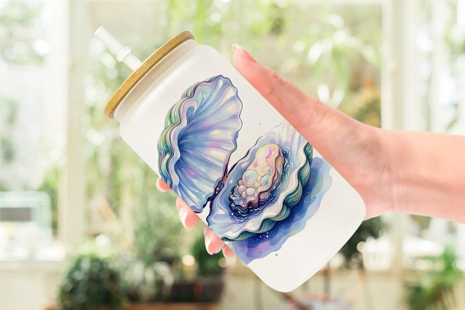 Glass Can Watercolor Cute Ocean Objects - Image 6