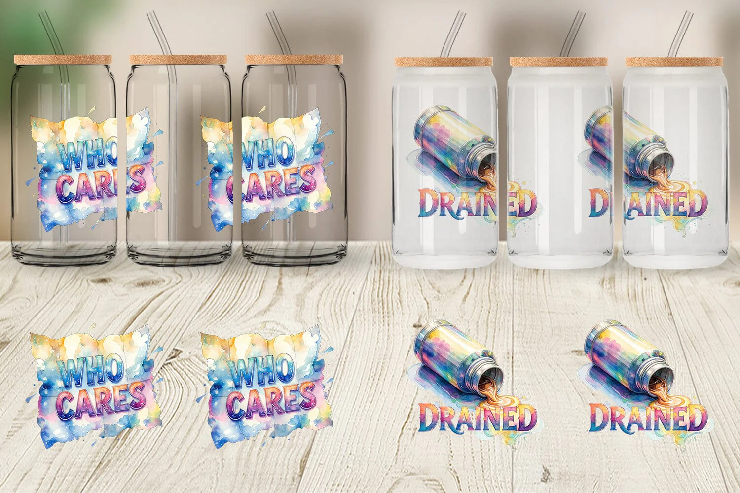 Glass Can Watercolor Cynical Travel And Hiking Art - Image 4