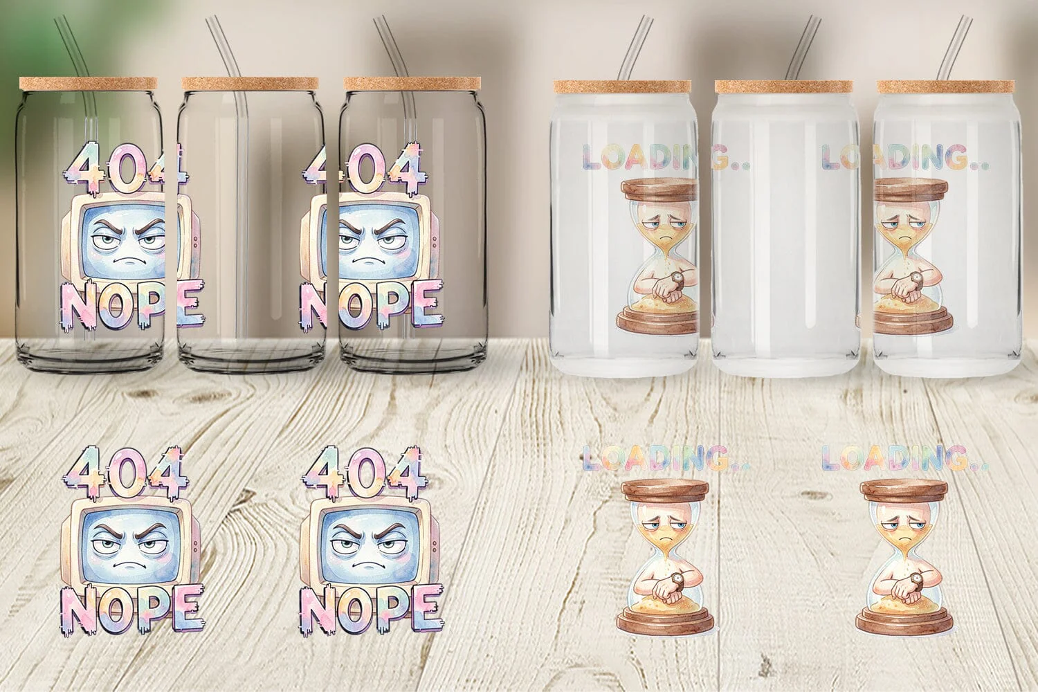 Glass Can Watercolor Funny 90s Tech Quotes - Image 5
