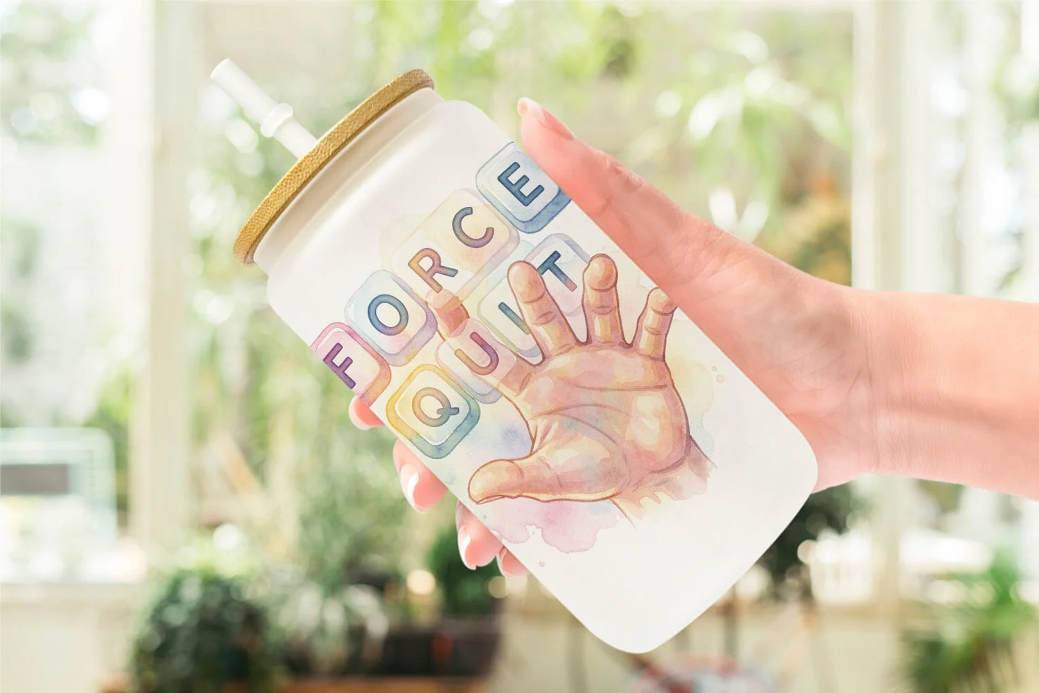 Glass Can Watercolor Funny 90s Tech Quotes - Image 6