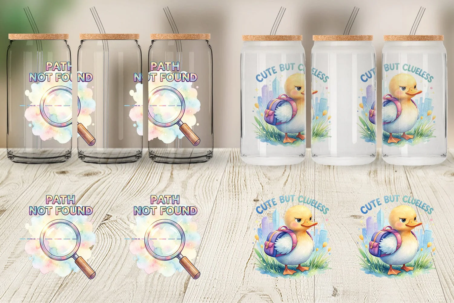 Glass Can Watercolor Funny Lost And Confused Quotes - Image 3