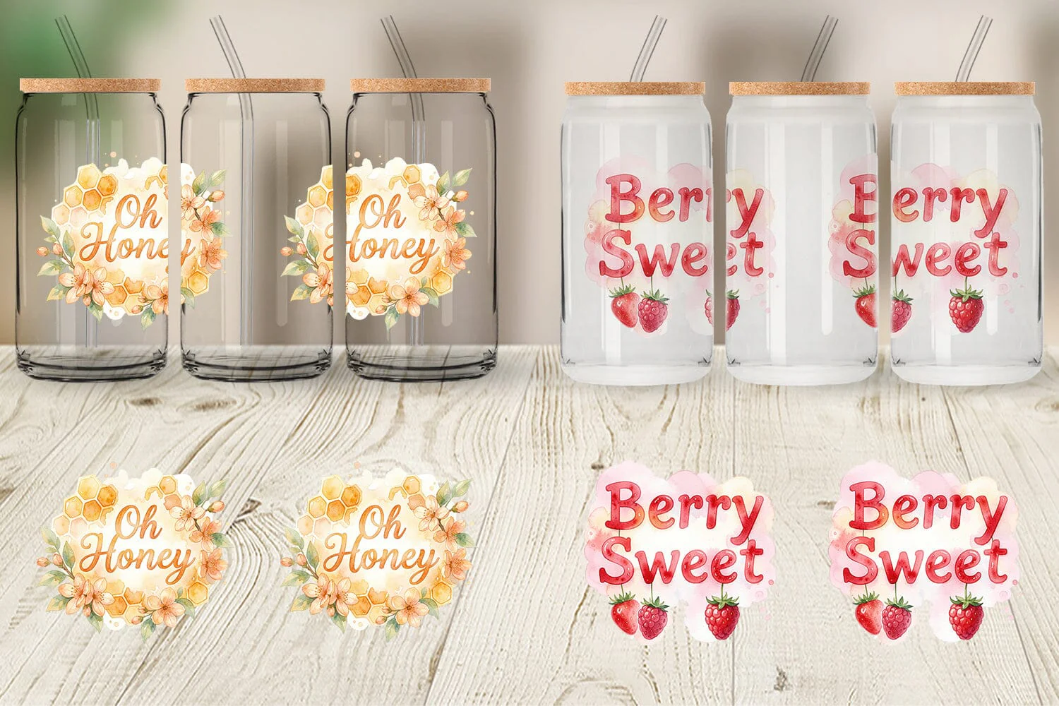Glass Can Watercolor Funny Punny Garden Quotes - Image 5