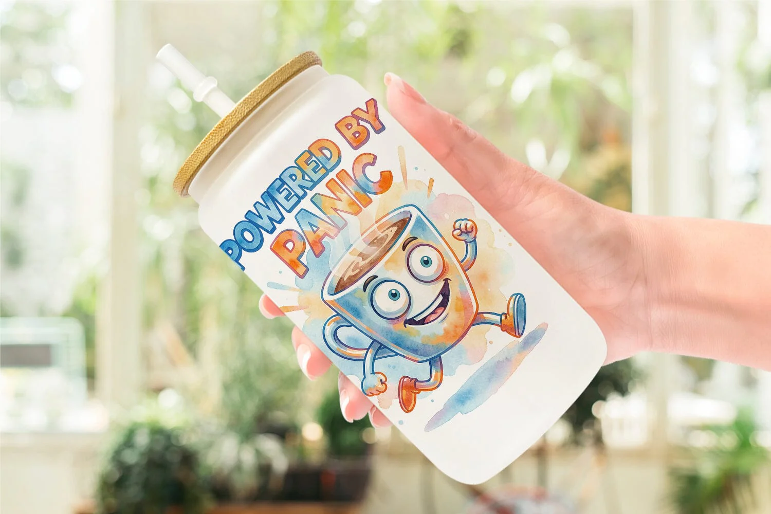 Glass Can Watercolor Funny Sarcastic Coffee Art - Image 6