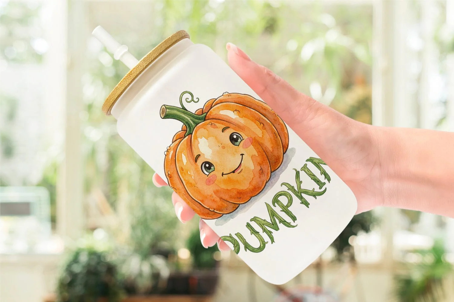 Glass Can Watercolor Funny Wonky Garden Mom Art - Image 6