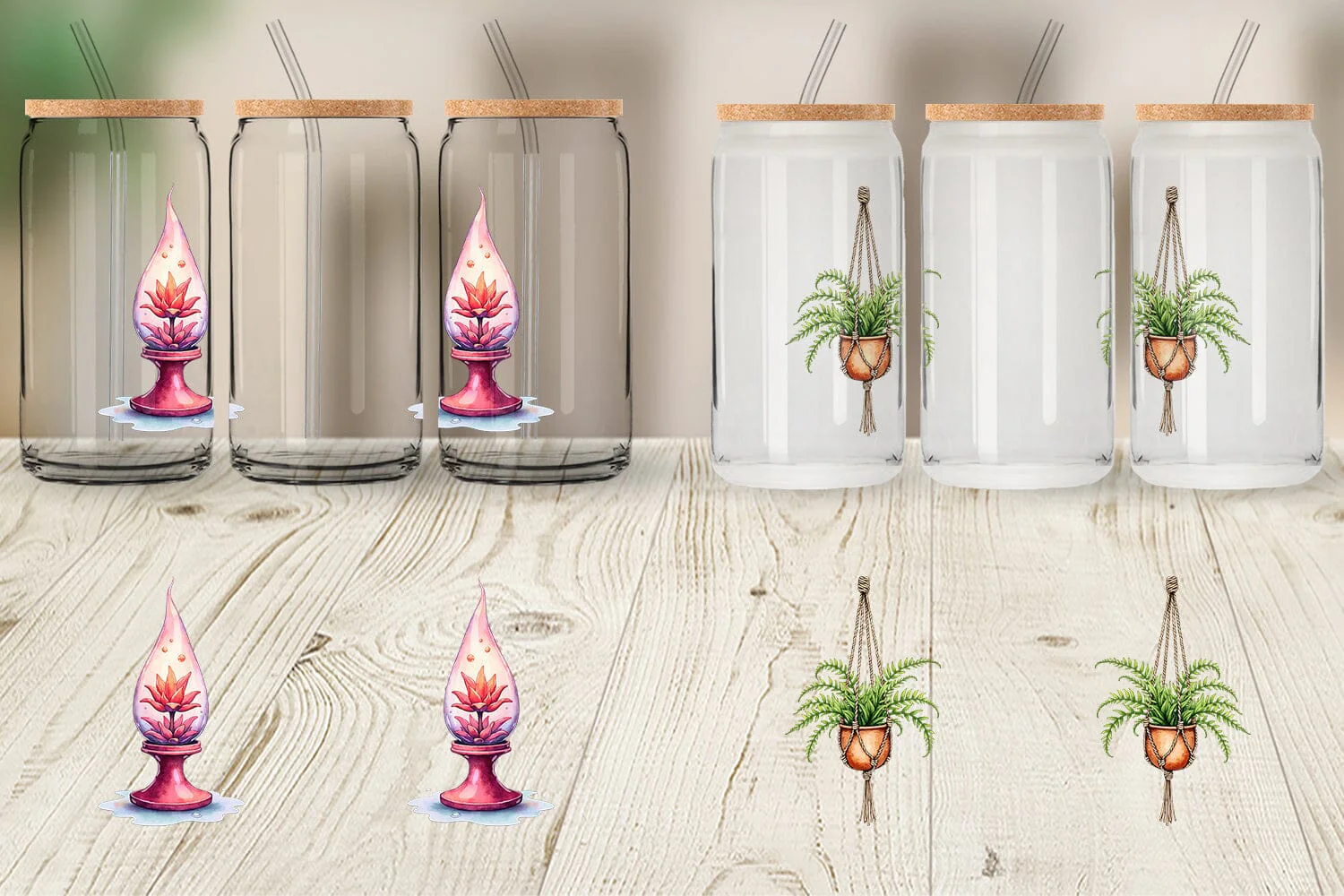 Glass Can Watercolor Retro Picnic & Pastimes 70s Lifestyle - Image 3