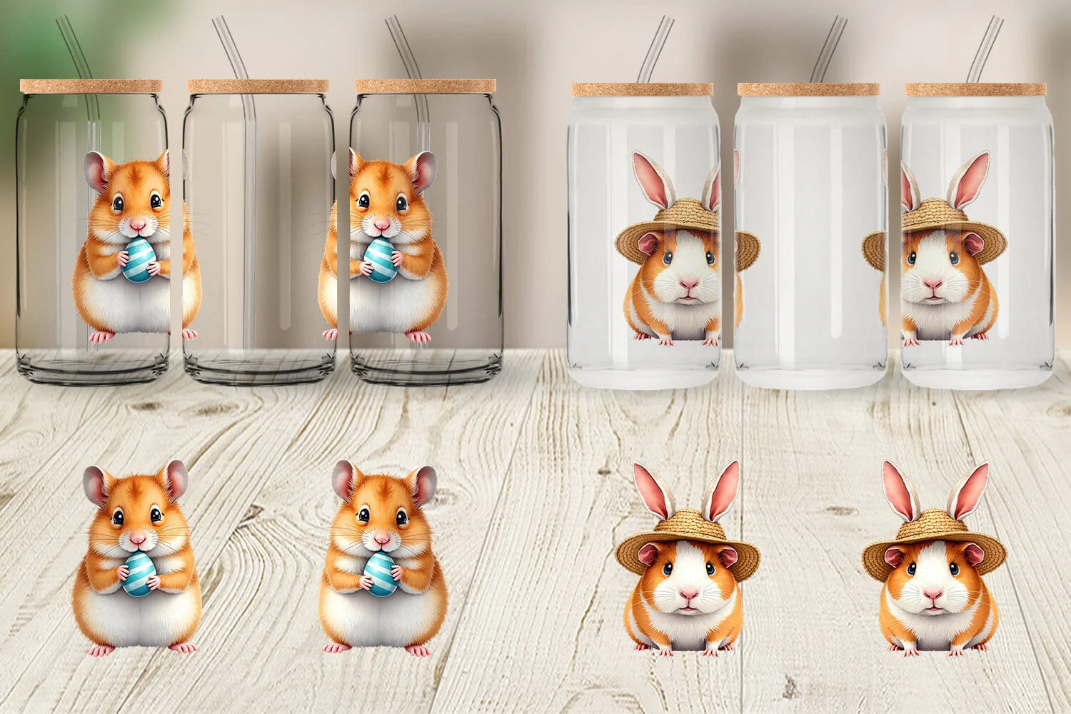 Glass Can Whimsical Easter Pets - Image 2