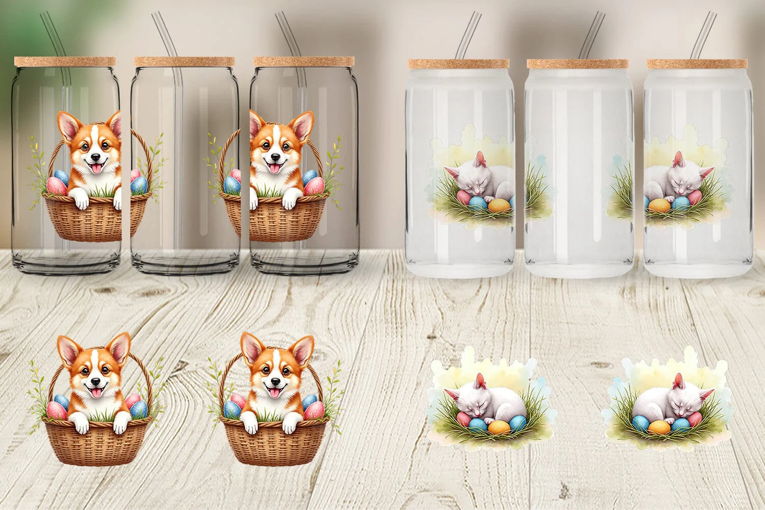 Glass Can Whimsical Easter Pets - Image 4