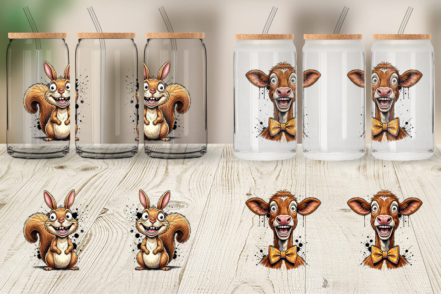 Glass Can Wild Easter Animal Sketch - Image 5