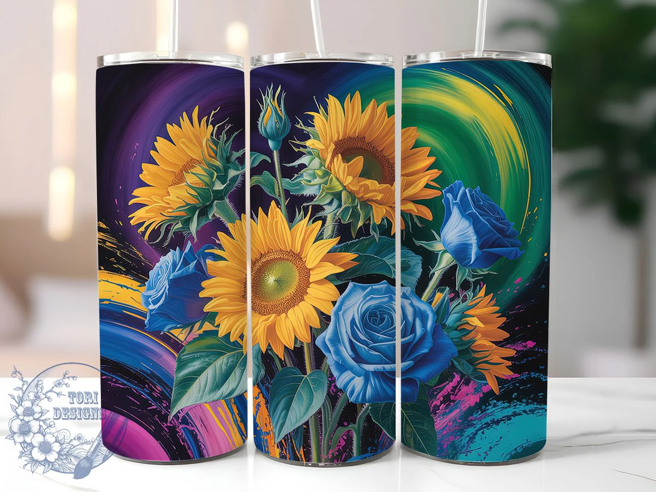 Glitter Cheetah Sunflower Tumbler, Glitter Floral Tumbler, Girly Sunflower Wrap, Bold Cheetah Wrap, Sparkling Floral Wrap, Sublimation Design, Trendy Gift Idea