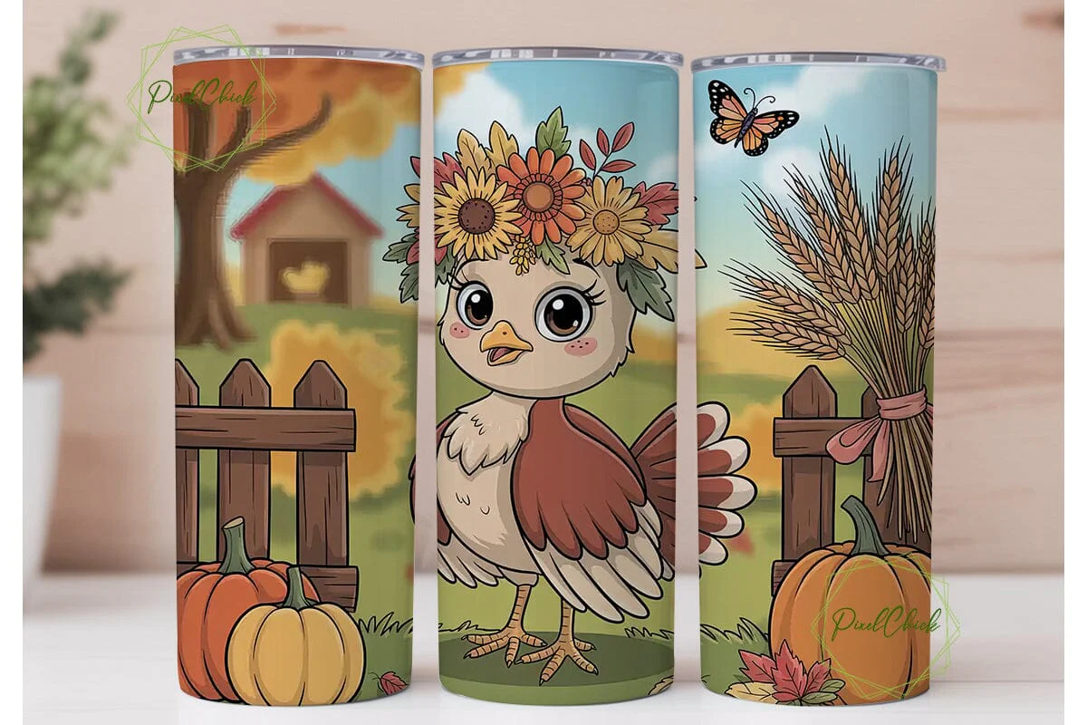 Gobble Til You Wobble Tumbler Wrap - Image 2