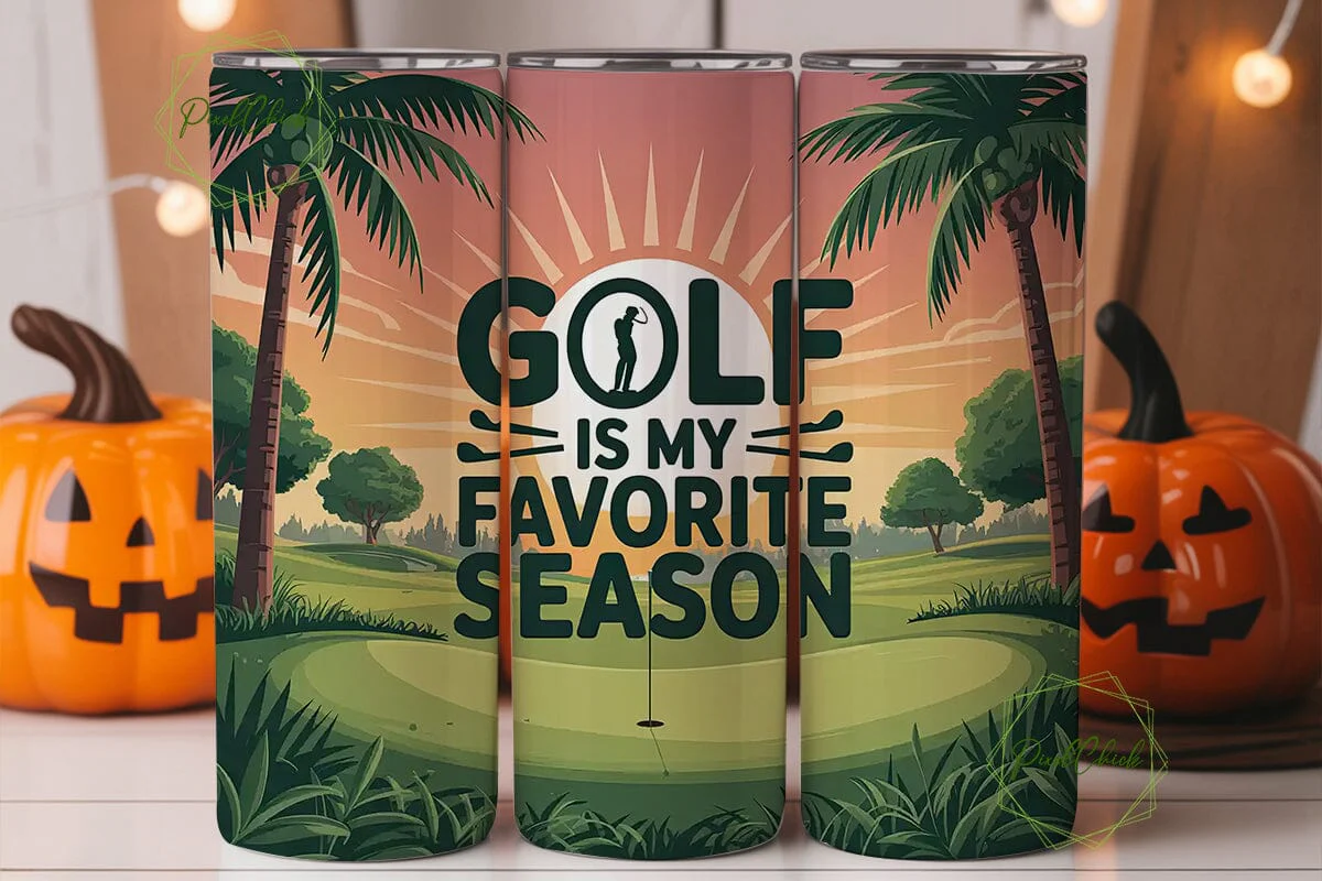 Golf is My Favorite Season Tumbler Wrap - Image 2