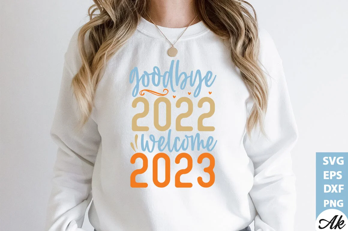 Goodbye 2022 welcome 2023 SVG