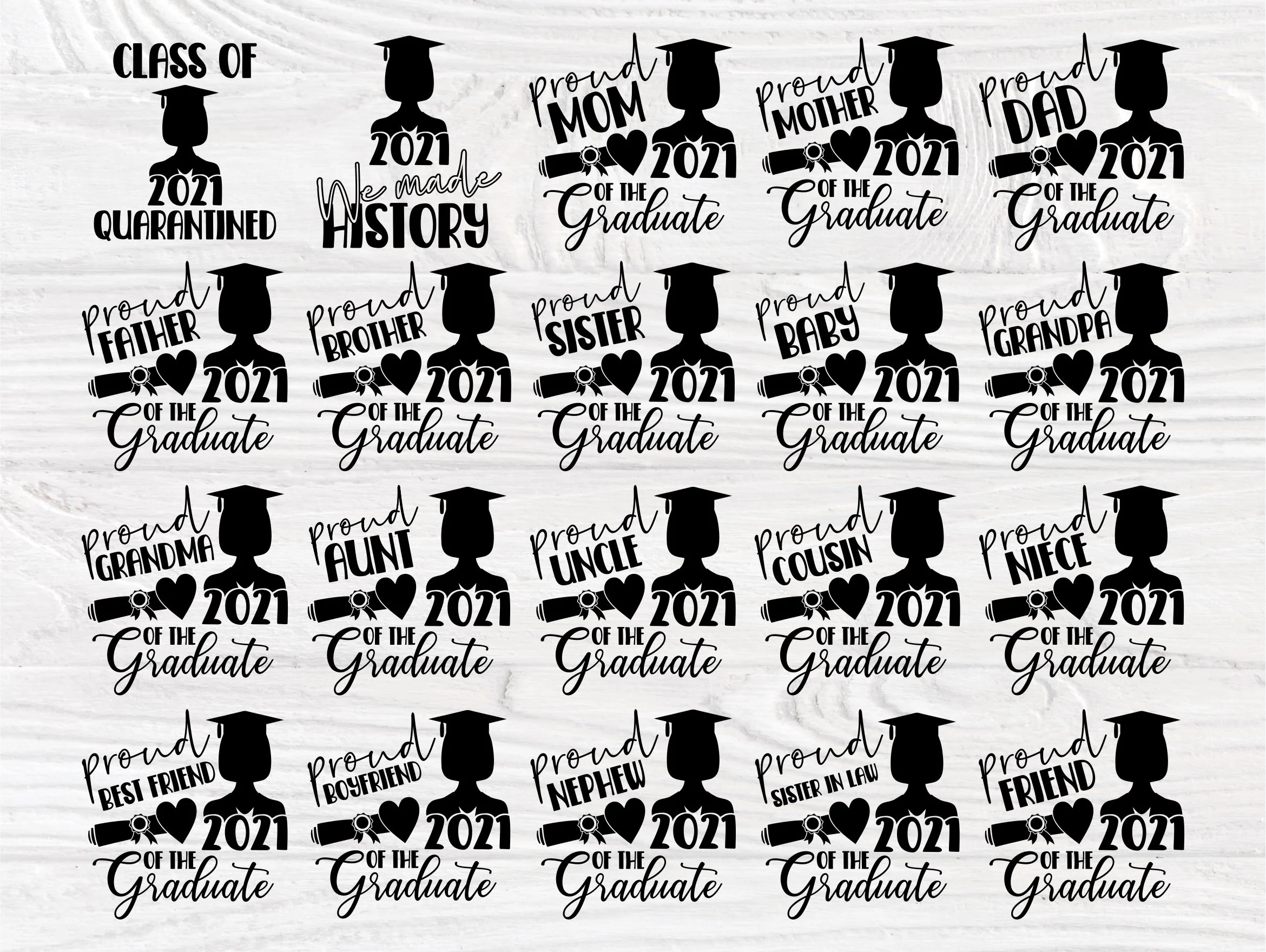Graduation 2021 SVG Bundle, Class of 2021 Shirts, Graduate Svg - Image 2