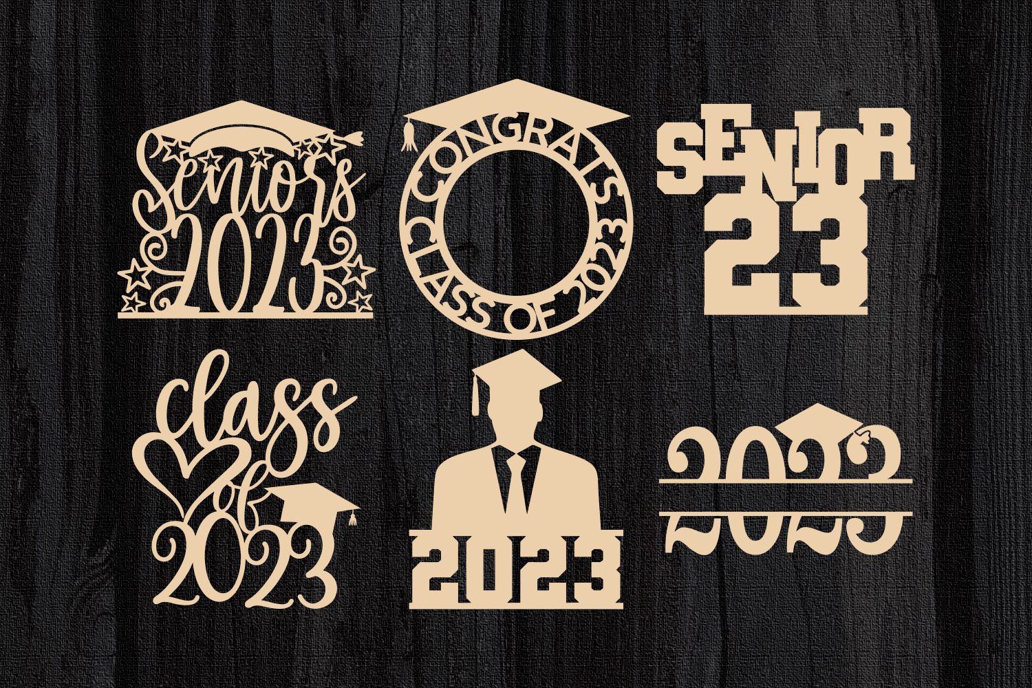 Graduation Cake Topper SVG Bundle, Class Of 2023 Svg, Png, Dxf, Eps, Ai, Pdf, Jpg, Seniors Svg, Grad Cut Files, Cricut, Silhouette Cameo - Image 4