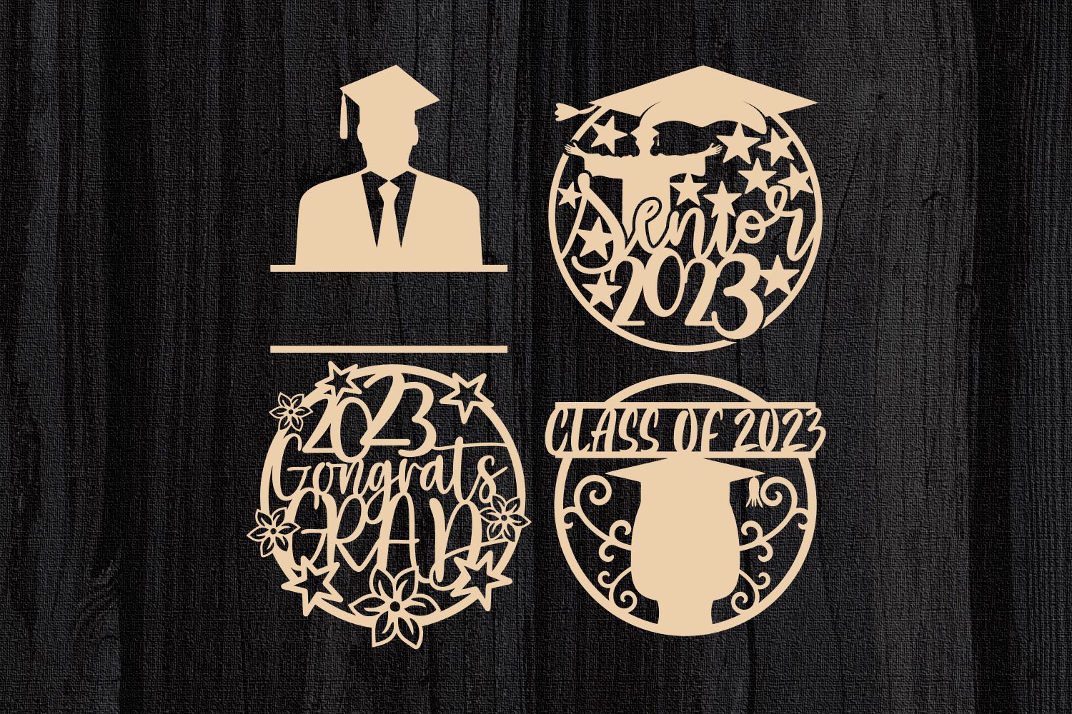 Graduation Cake Topper SVG Bundle, Class Of 2023 Svg, Png, Dxf, Eps, Ai, Pdf, Jpg, Seniors Svg, Grad Cut Files, Cricut, Silhouette Cameo - Image 5