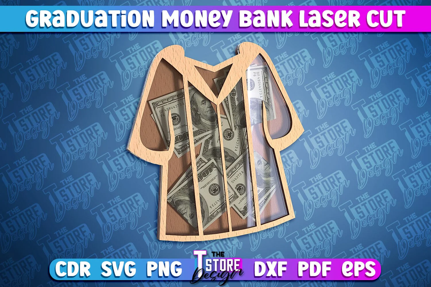 Graduation Money Bank Laser Cut | Grad 2024 Box Laser Cut Design - Image 5