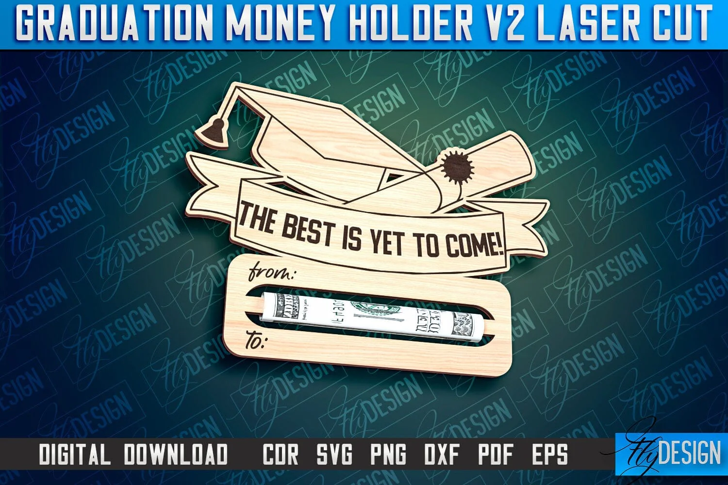 Graduation Money Holder Bundle | Grad 2024 Money Holder Laser | Class of 2024 - Image 9