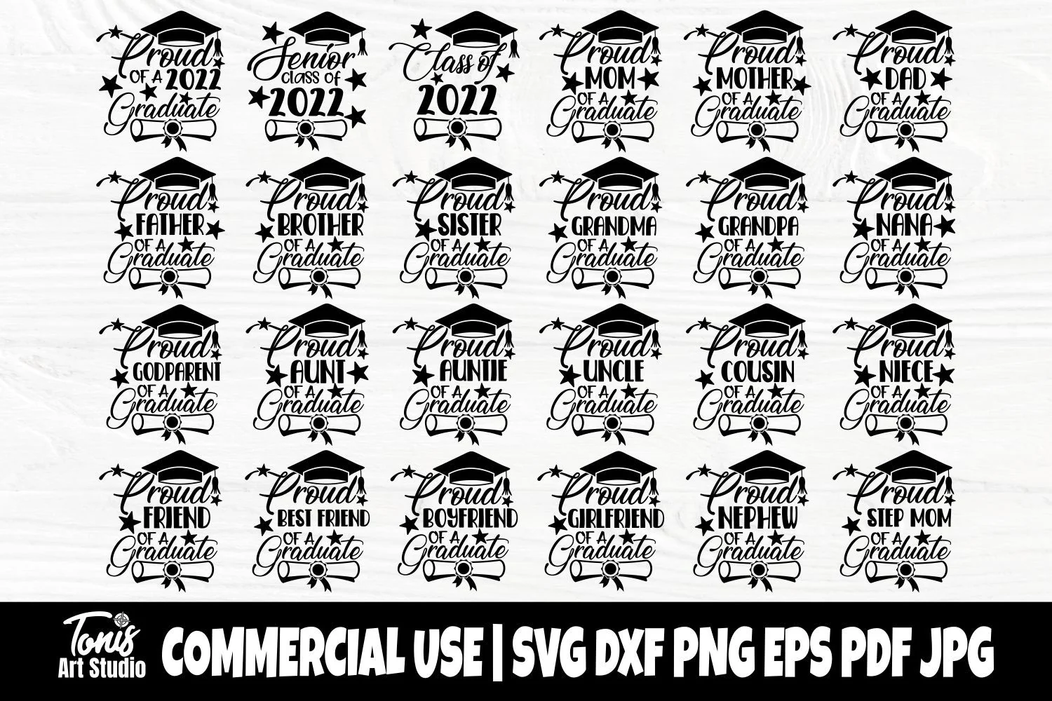 Graduation SVG Bundle, Class of 2022 Svg, Graduate