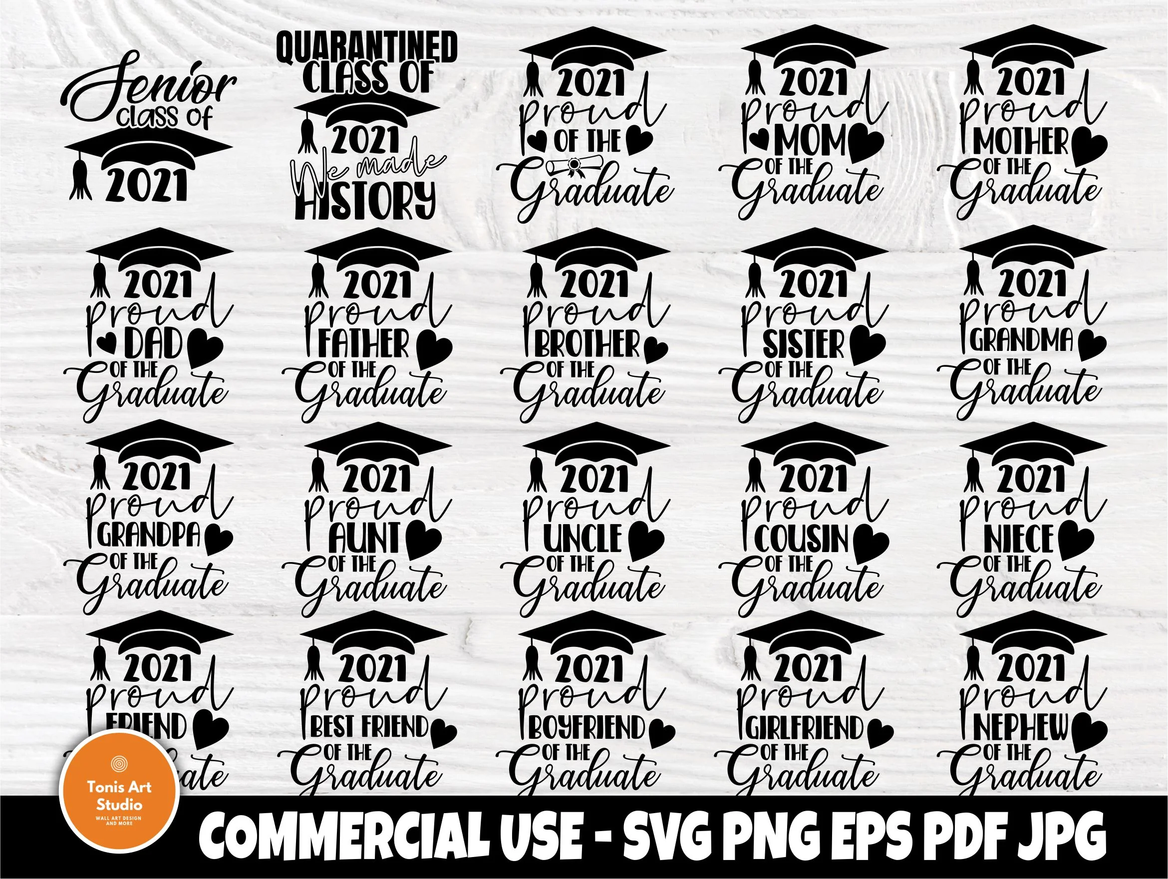 Graduation SVG Cut File, Graduate 2021, Senior Svg