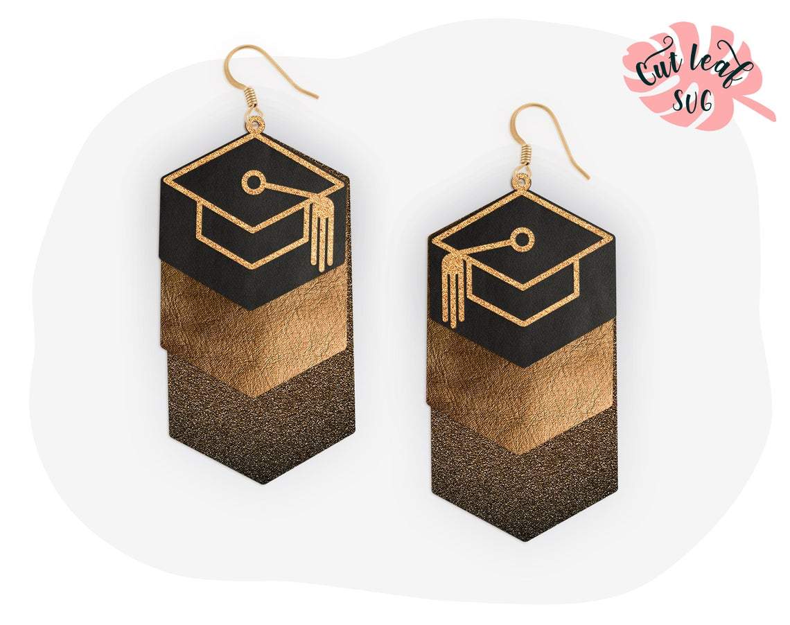 Graduation svg, Earring svg, Class of 2020 svg, Senior 2020 svg, Senior svg, Graduation 2020 svg, Leather earring svg, graduation cap svg - Image 4