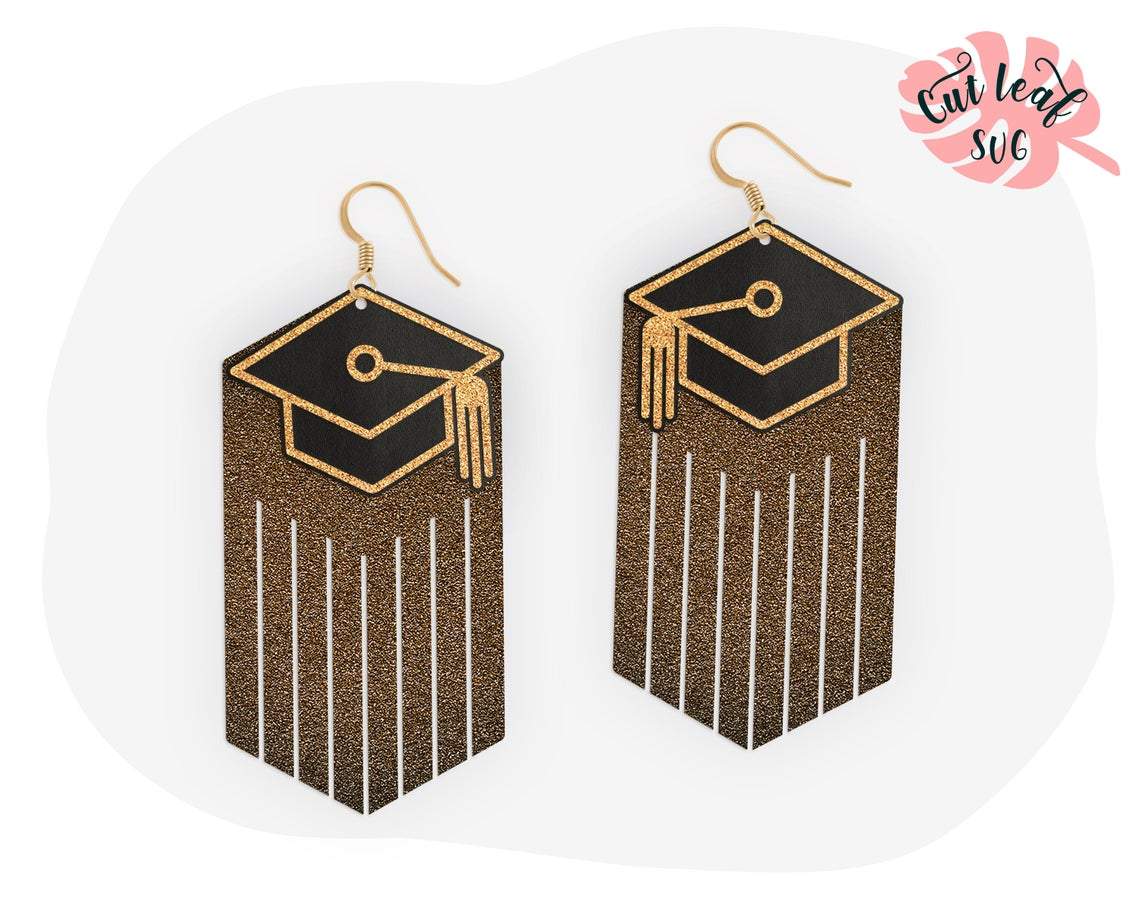 Graduation svg, Earring svg, Class of 2020 svg, Senior 2020 svg, Senior svg, Graduation 2020 svg, Leather earring svg, graduation cap svg - Image 5