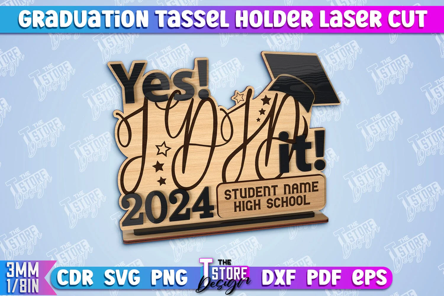 Graduation Tassel Holder Laser Cut | Graduation 2024 Award Design | CNC File - Image 6