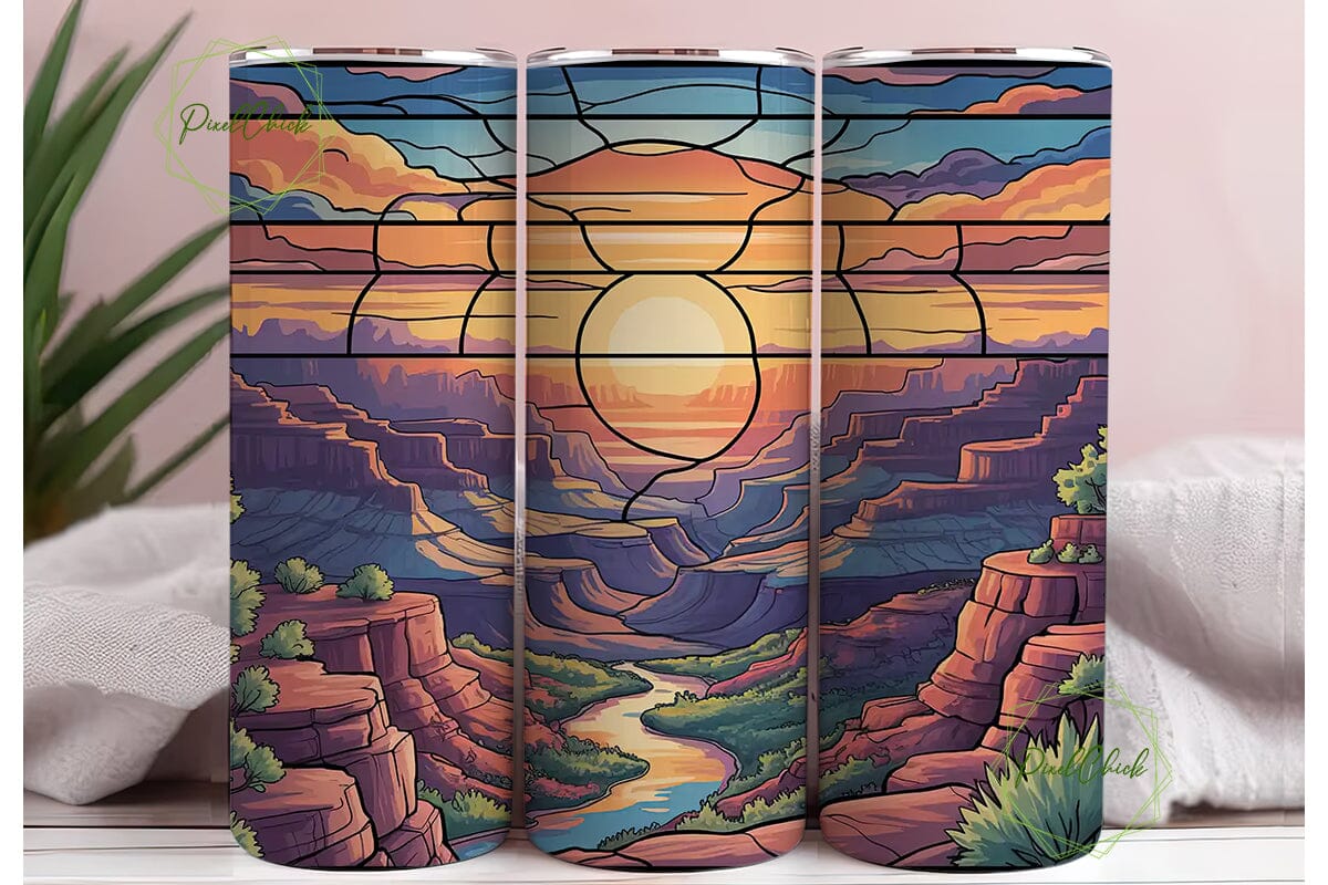 Grand Canyon Stained Glass 20oz Tumbler