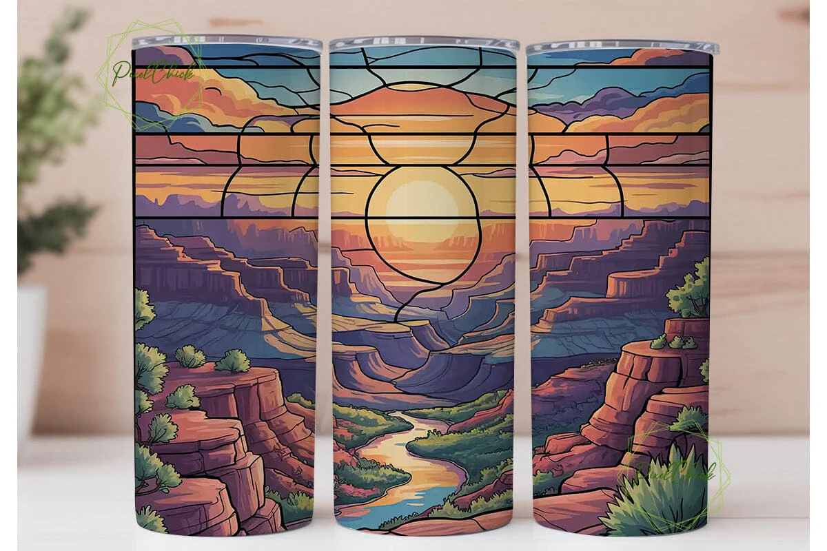 Grand Canyon Stained Glass 20oz Tumbler - Image 2