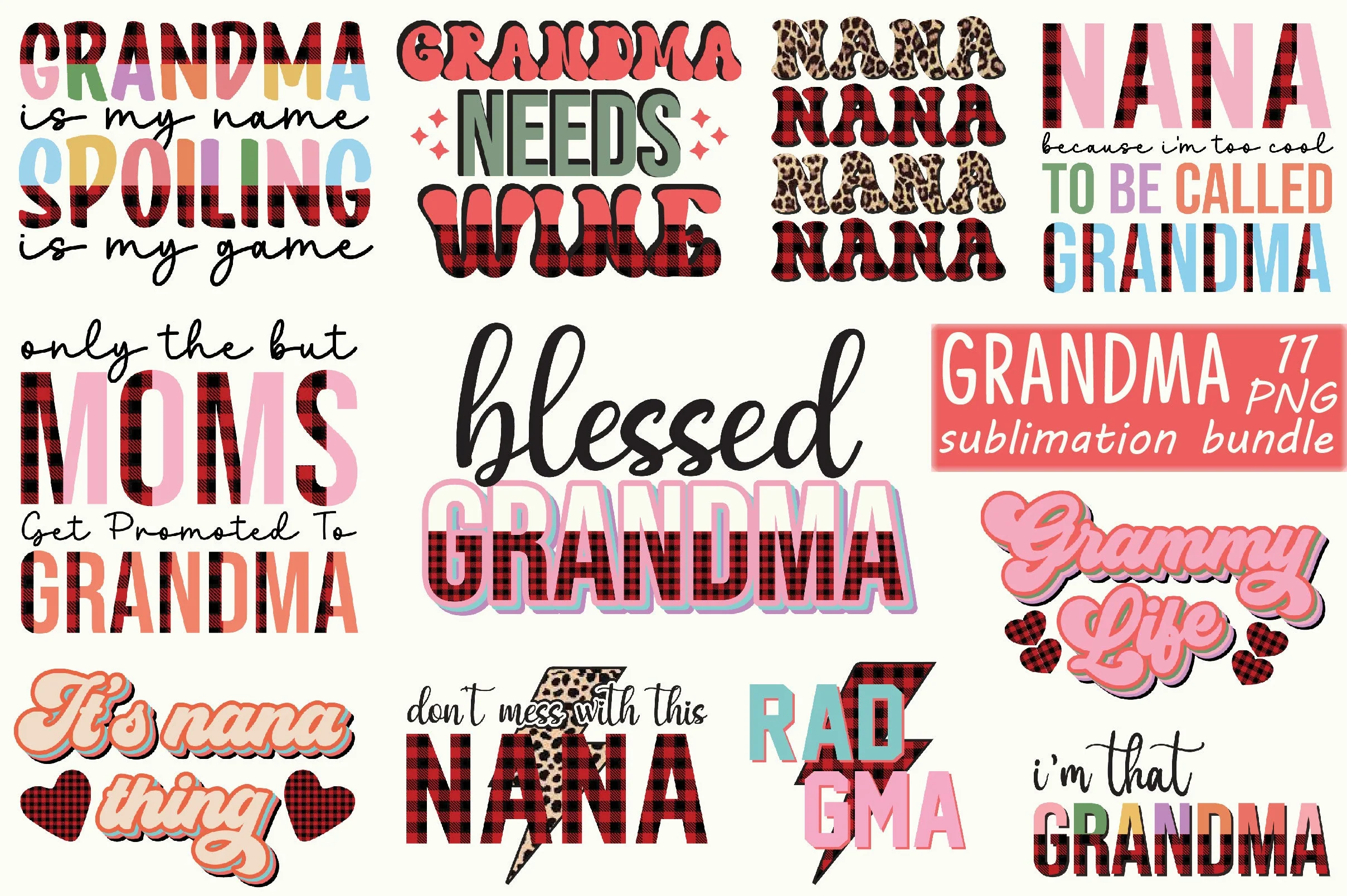 Grandma Sublimation bundle