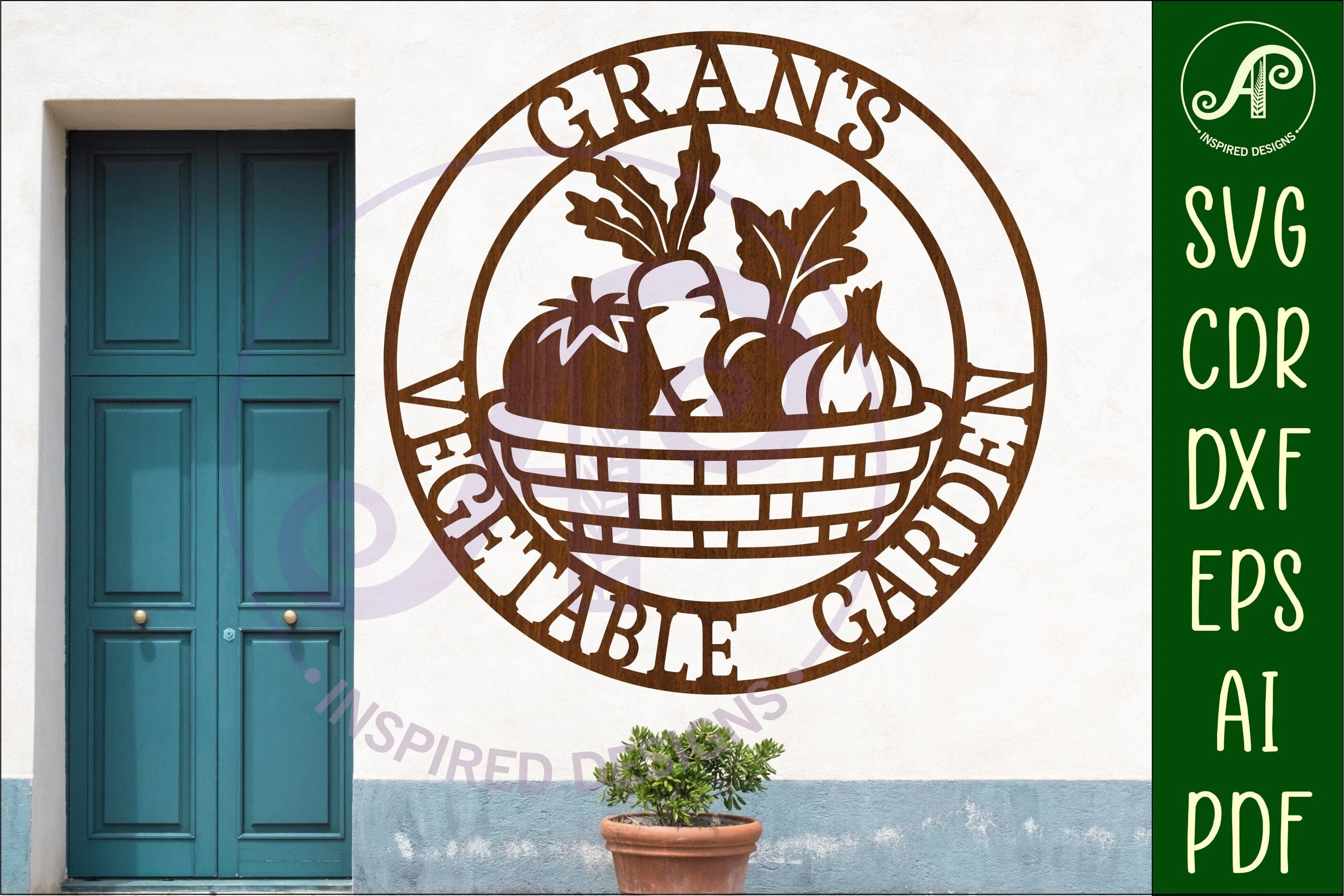 Gran's Vegetable Garden Sign SVG, Laser Cut Vegetable Gar