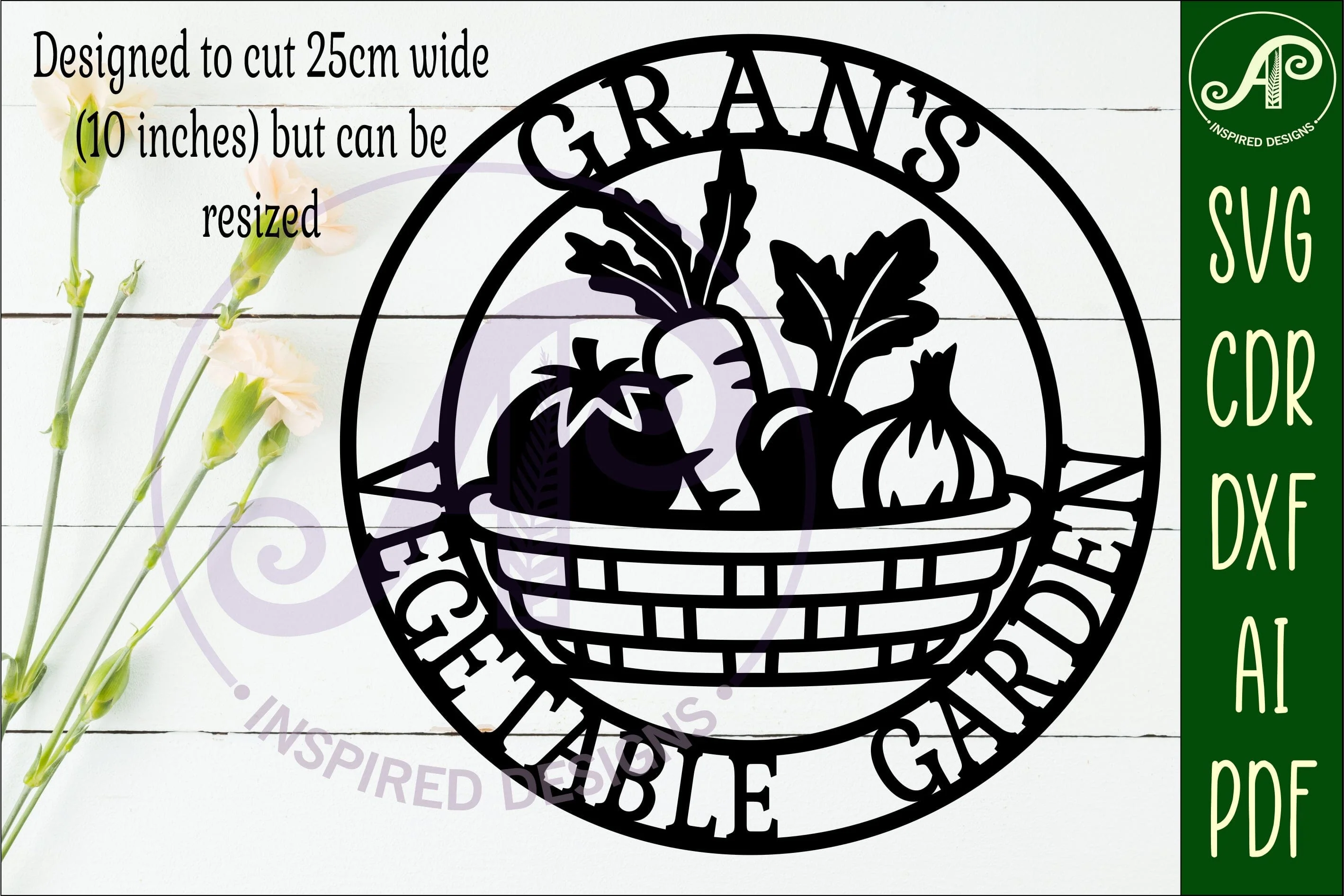 Gran's Vegetable Garden Sign SVG, Laser Cut Vegetable Gar - Image 2