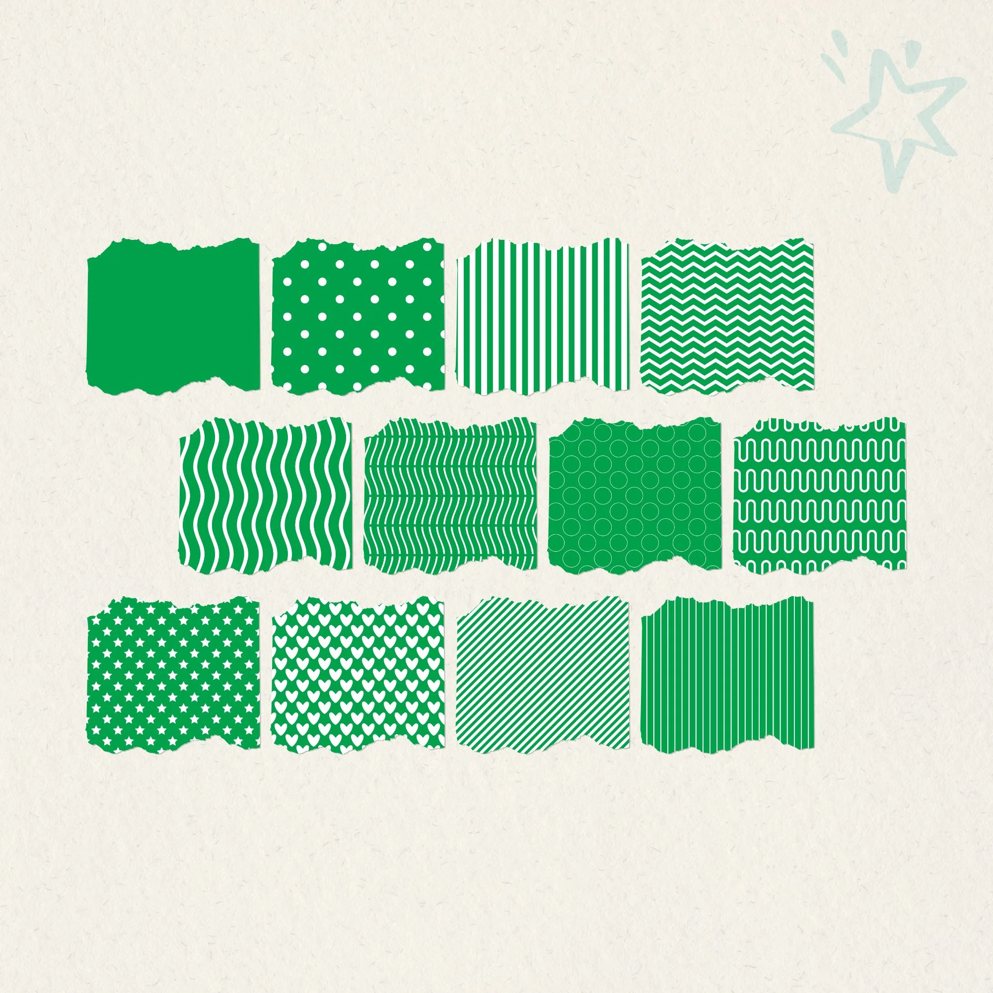 Green Seamless Pattern Digital Paper Pack | 12 Printable 12x12 JPEG Scrapbook Papers | 300 DPI - Image 3