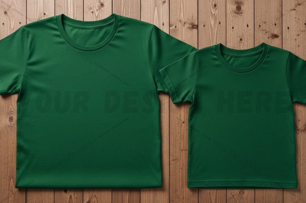 Green t-shirt mockup design