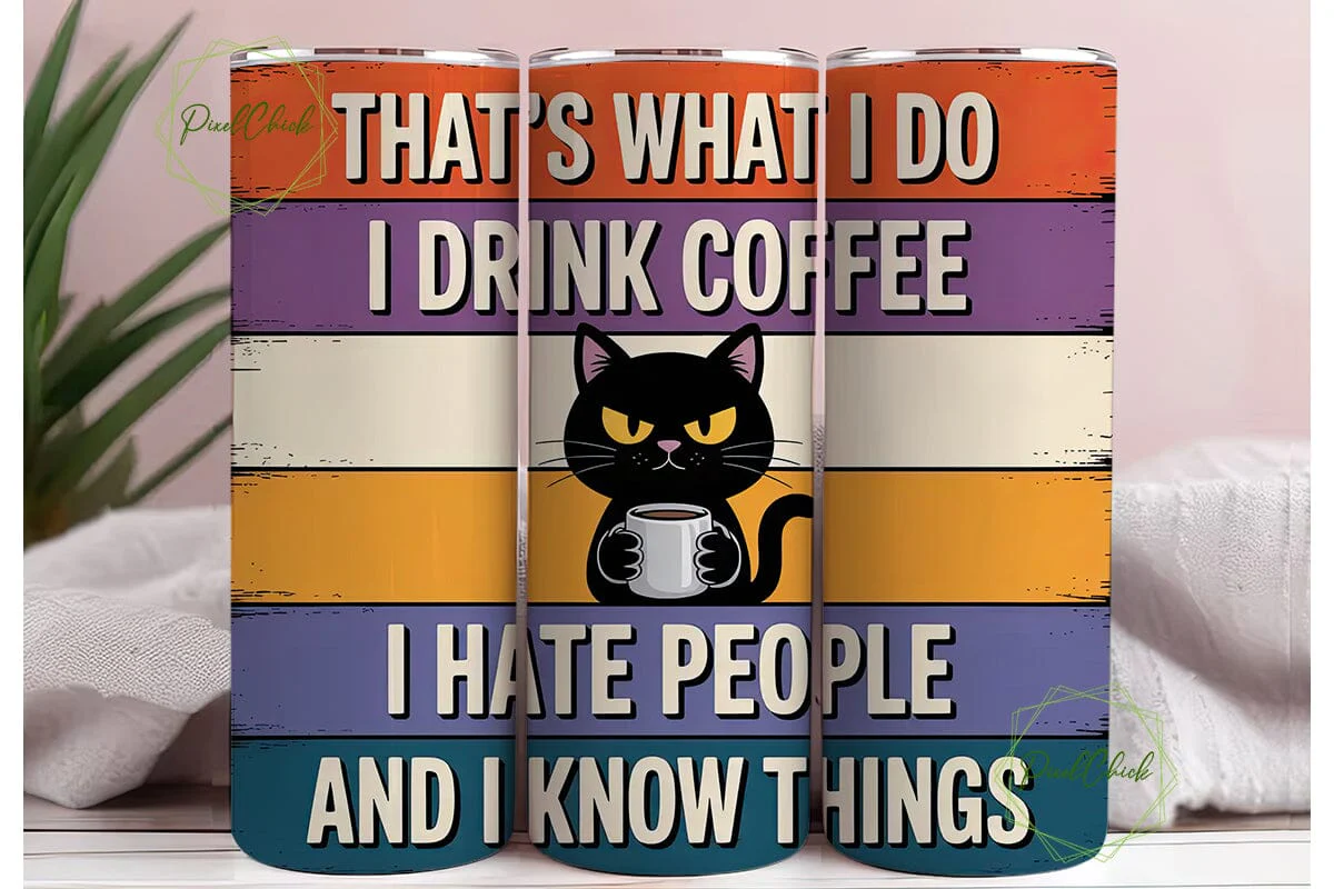 Grumpy Cat Coffee Tumbler Wrap - Image 3