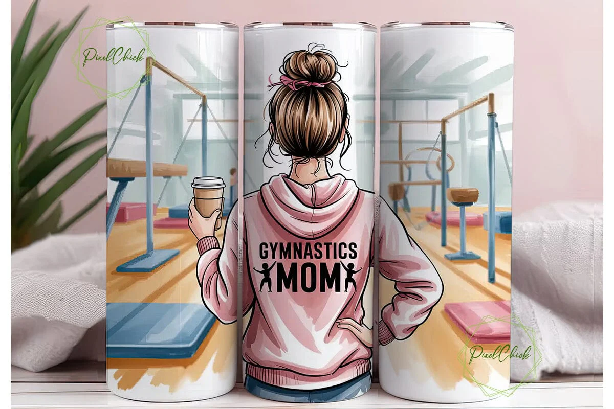 Gymnastics Mom 20oz Tumbler Wrap - Image 3