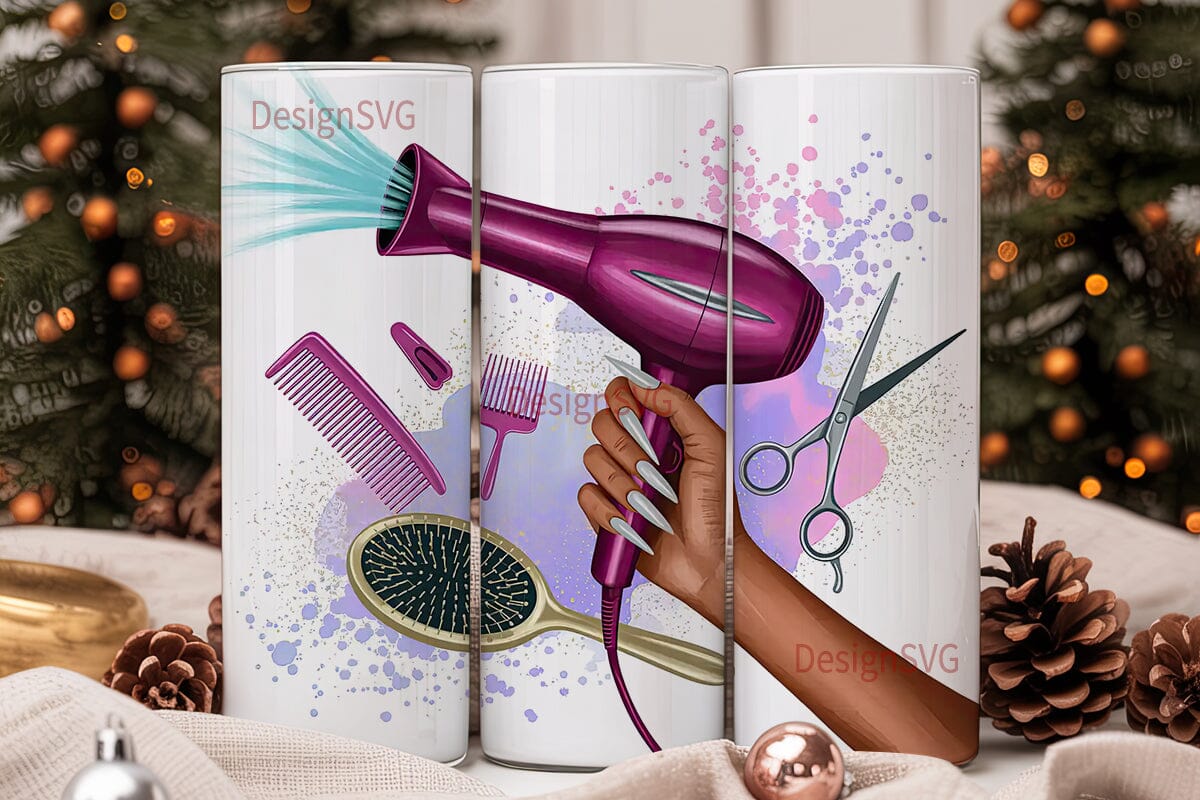 Hair Stylist Glam 20oz Tumbler Wrap - Image 2