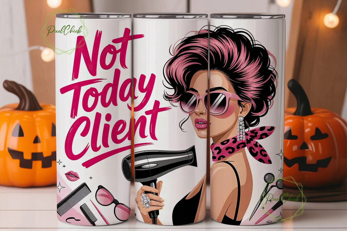 Hairdresser Girl Boss 20oz Tumbler Wrap - Image 2
