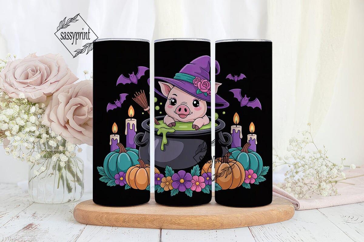 Halloween Piglet Tumbler Wrap