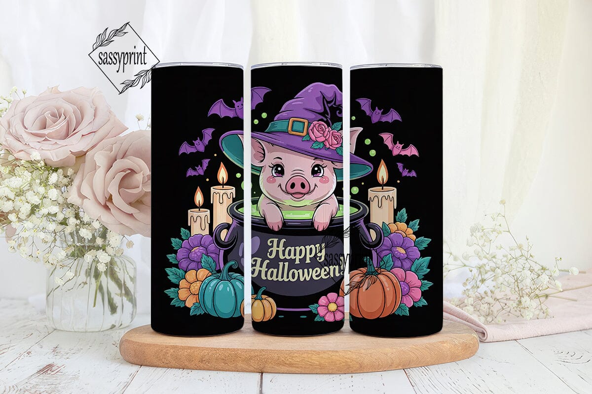 Halloween Piglet Tumbler Wrap