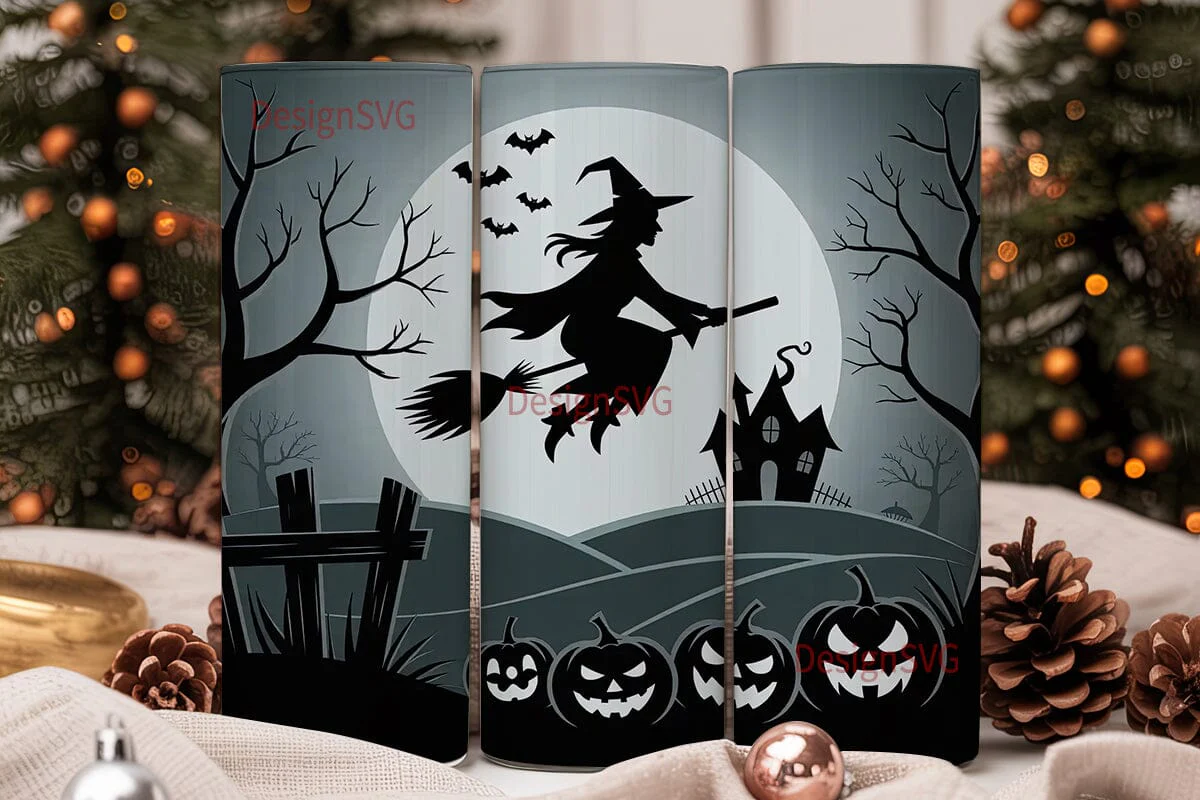 Halloween Witch 20oz Tumbler Wrap - Image 2