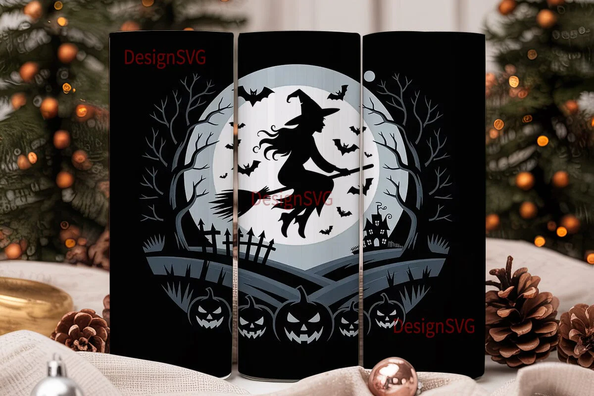 Halloween Witch 20oz Tumbler Wrap - Image 2