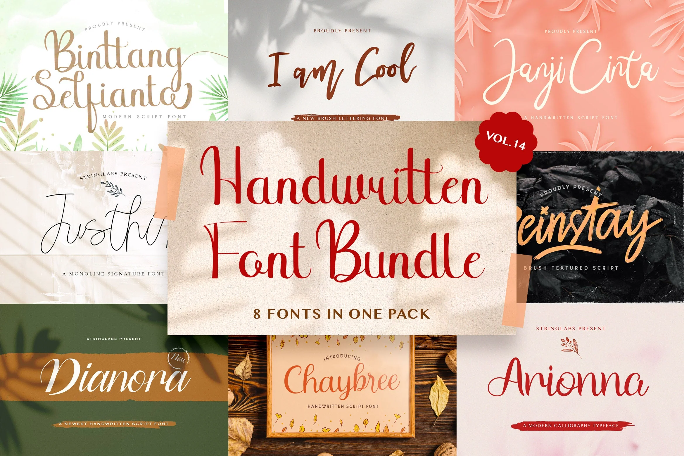 Handwritten Font Bundle Vol 14