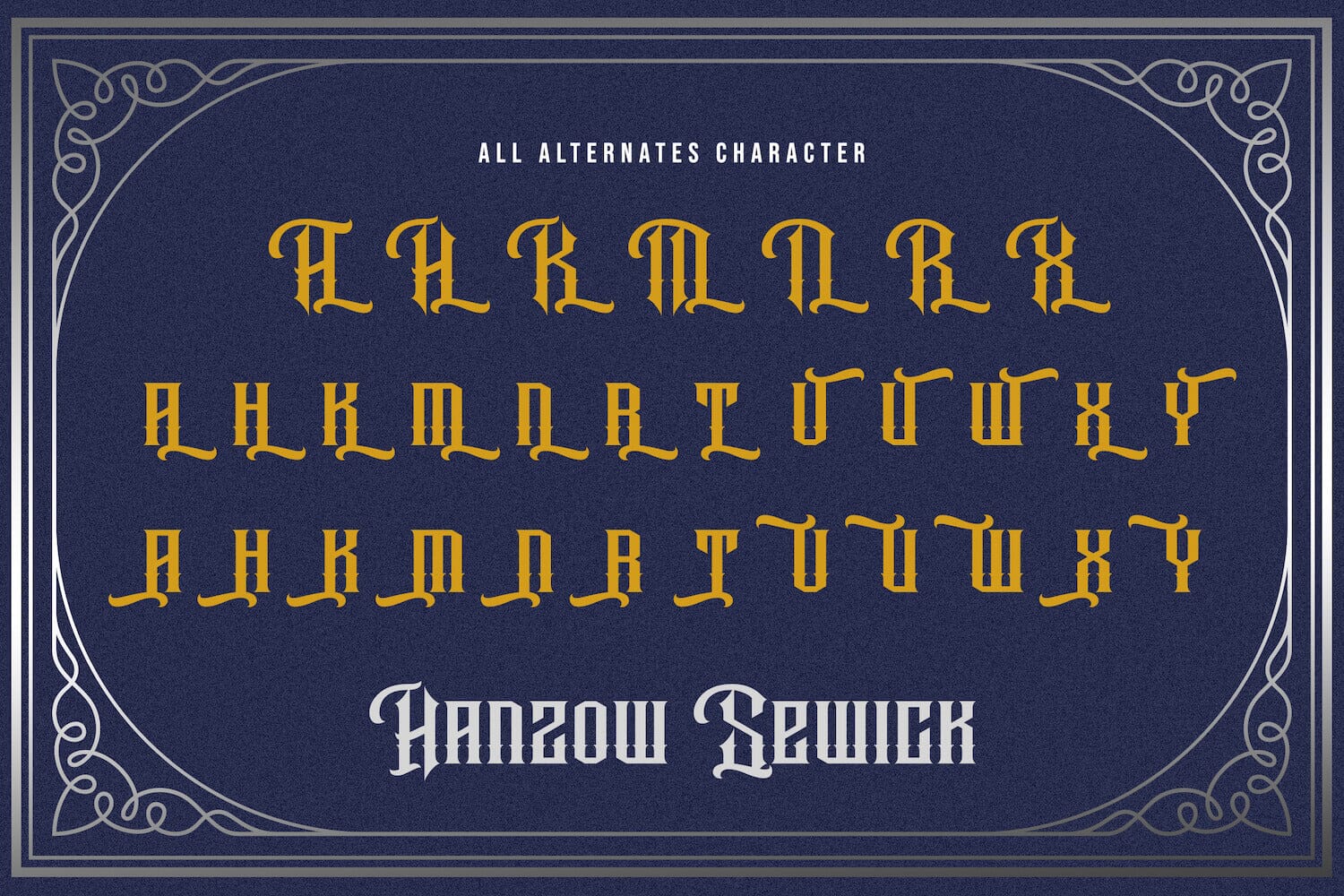 Hanzow Sewick - Victorian Display Font - Image 9