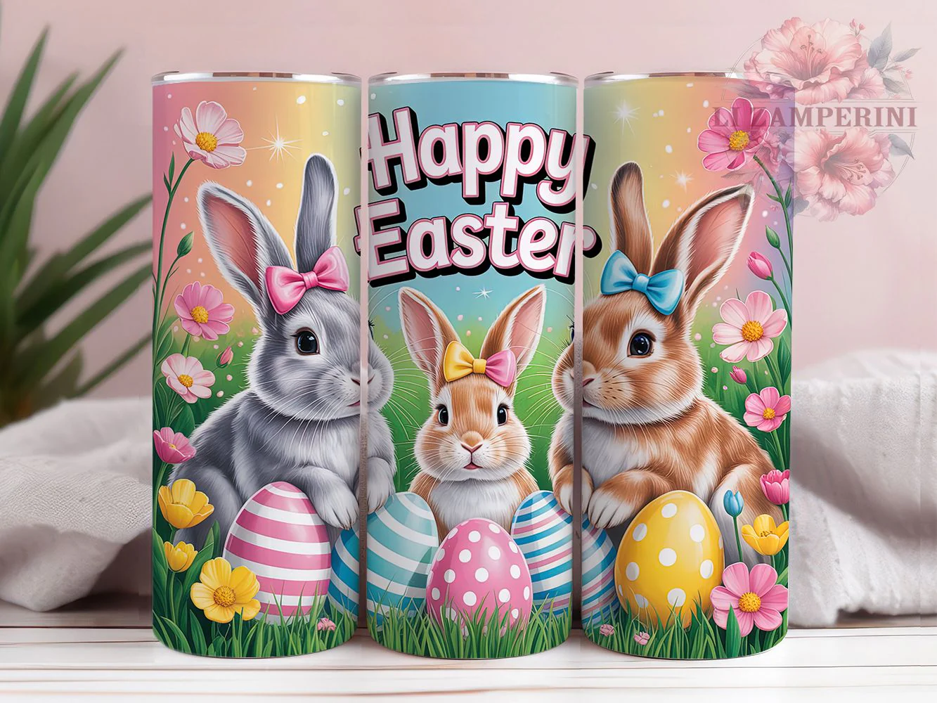 Happy Easter Bunny Tumbler, Easter Bunny Tumbler, Festive Bunny Wrap, Cute Bunny Wrap, Spring Bunny Wrap, Sublimation Design, Trendy Gift Idea