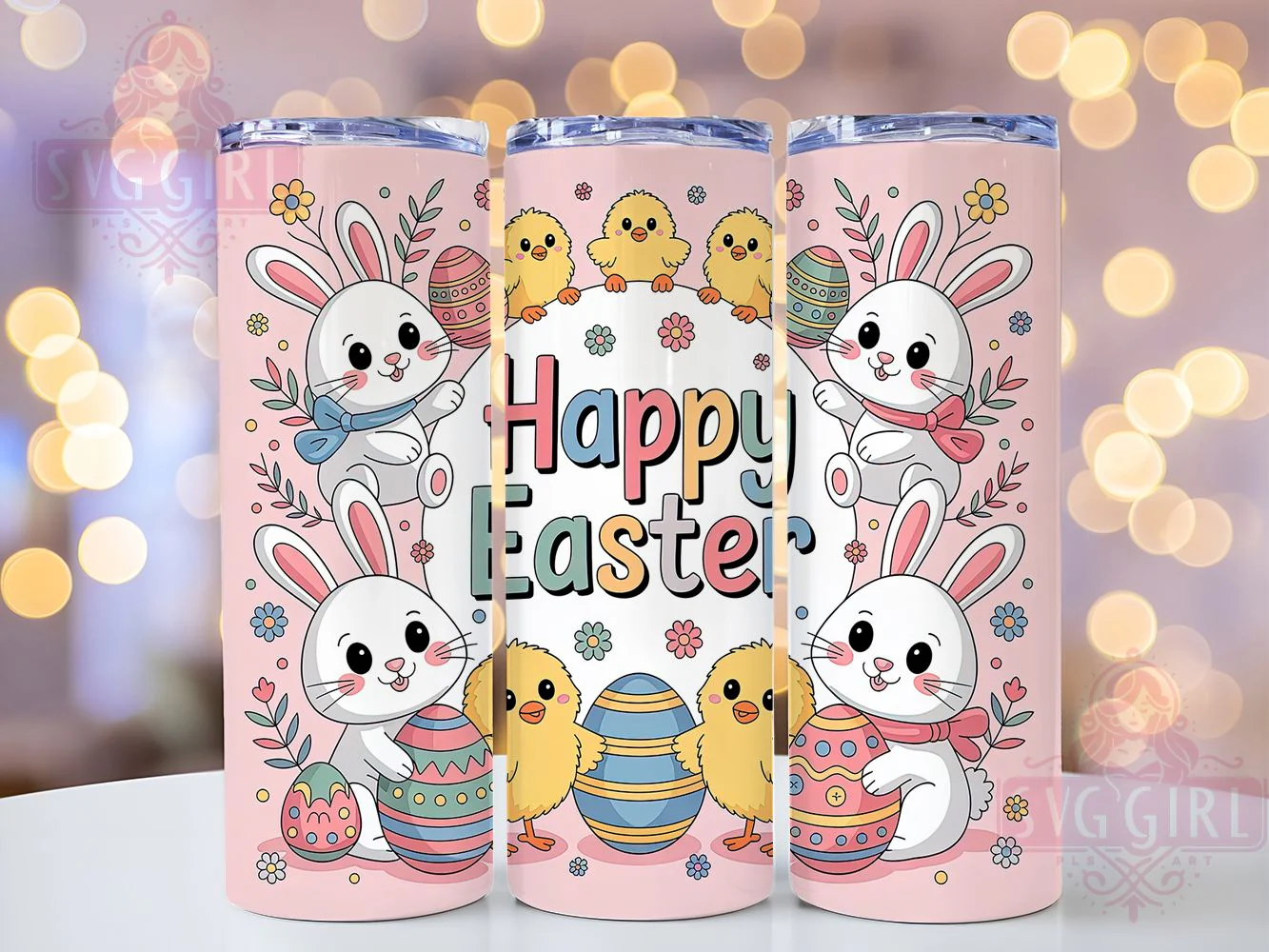 Happy Easter Egg Bunny Tumbler, Happy Bunny Tumbler, Cute Bunny Wrap, Whimsical Easter Wrap, Spring Bunny Wrap, Sublimation Design, Trendy Gift Idea